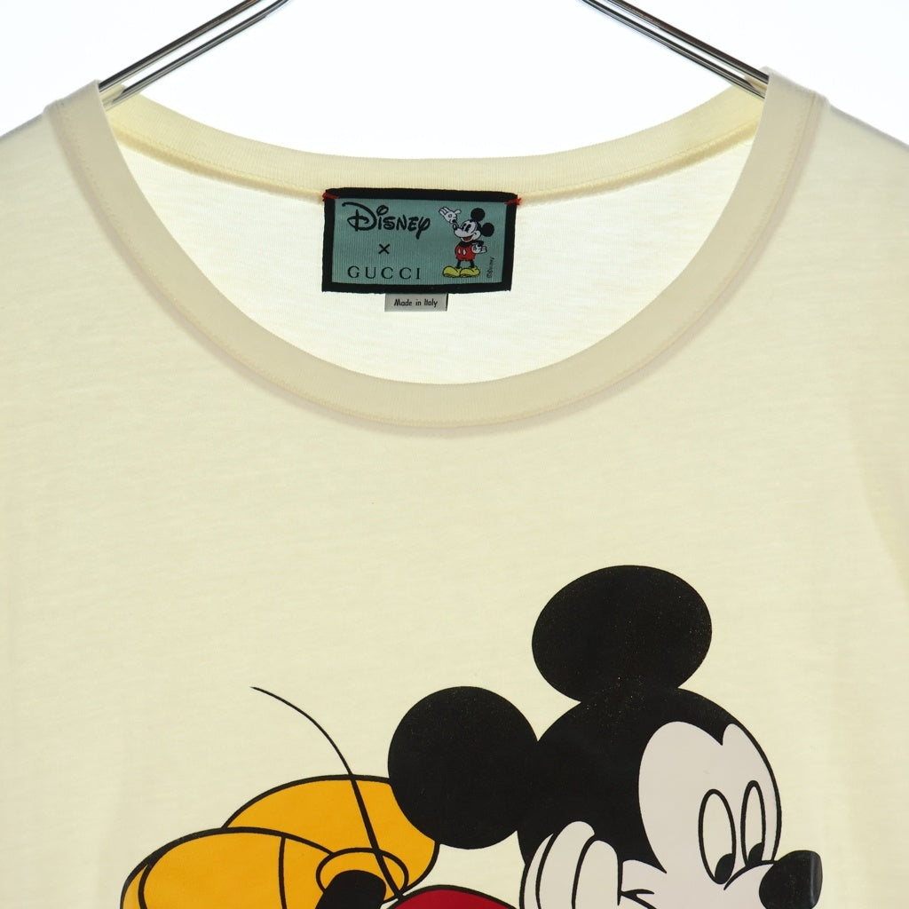 GUCCI(グッチ) ×Disney ディズニー フロントプリント 半袖Tシャツ カットソー ホワイト 492347