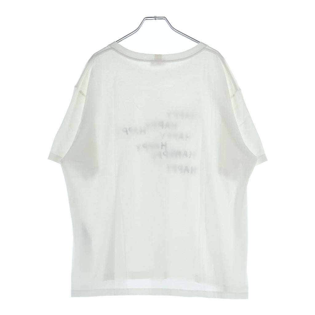CELINE(セリーヌ) 25SS HAPPY HAPPY プリント クルーネック 半袖Tシャツ カットソー ホワイト RX06F671Q