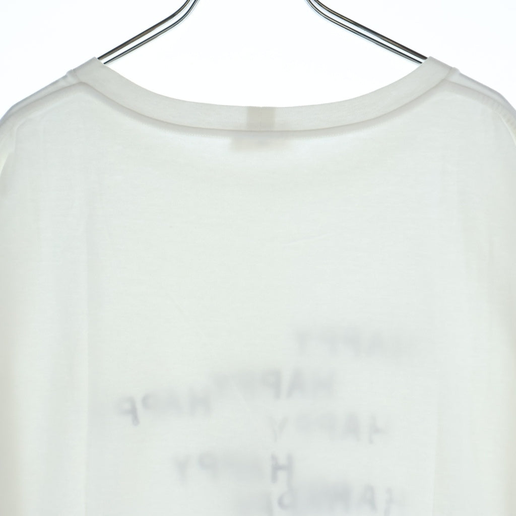 CELINE(セリーヌ) 25SS HAPPY HAPPY プリント クルーネック 半袖Tシャツ カットソー ホワイト RX06F671Q