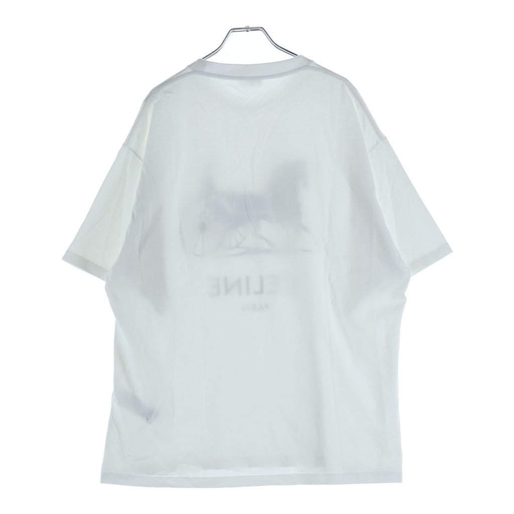 CELINE(セリーヌ) フロントプリント 半袖Tシャツ カットソー ホワイト RX0LB1242
