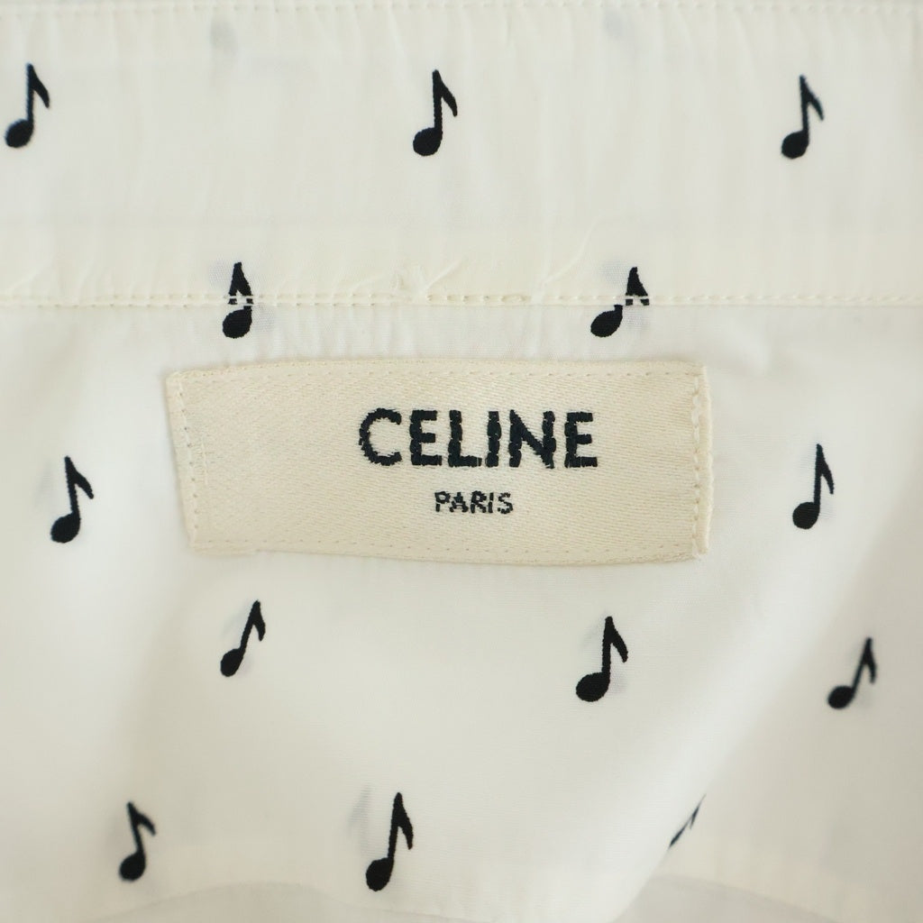 CELINE(セリーヌ) ミュージックノート 長袖シャツ ホワイト 2C034189D
