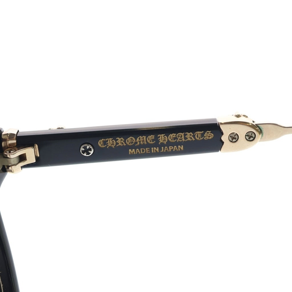 CHROME HEARTS(クロムハーツ) DUCK BUTTER ダガーテンプルウェリントンサングラス アイウェア メガネ BK/GP ブラック/ゴールド