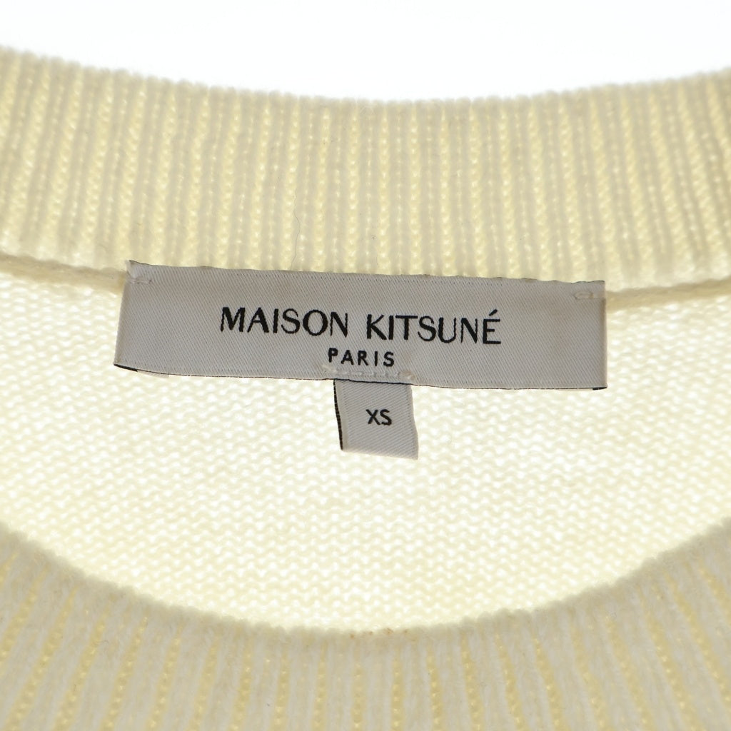 MAISON KITSUNE(メゾンキツネ) LUNAR NEW YEAR Knit Sweater メゾンキツネ 旧正月 ラムズウール ニットセーター レディース ホワイト QW080CLKT1006