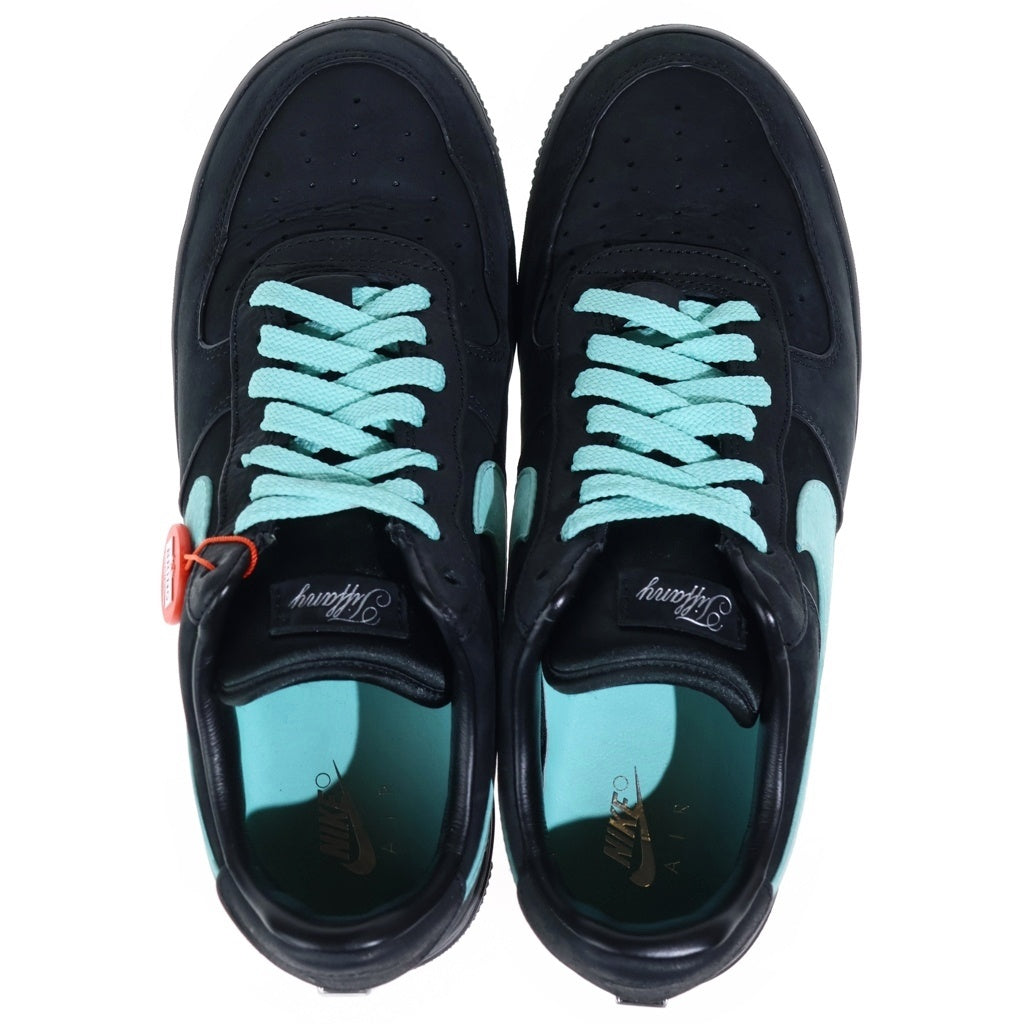 NIKE(ナイキ) ×TIFFANY&CO AIR FORCE 1 LOW 1837 ティファニー エアフォース1 ローカットスニーカー ブラック/ティファニーブルー US9/27cm DZ1382-001