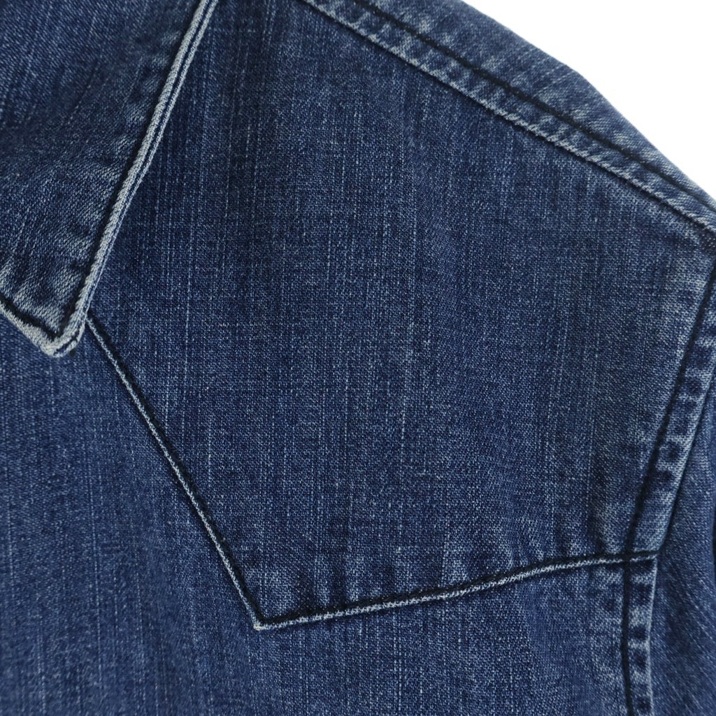 CHROME HEARTS(クロムハーツ) DENIM WESTERN デニムウエスタン 袖クロスパッチ クロスボタン デニム長袖シャツ インディゴ