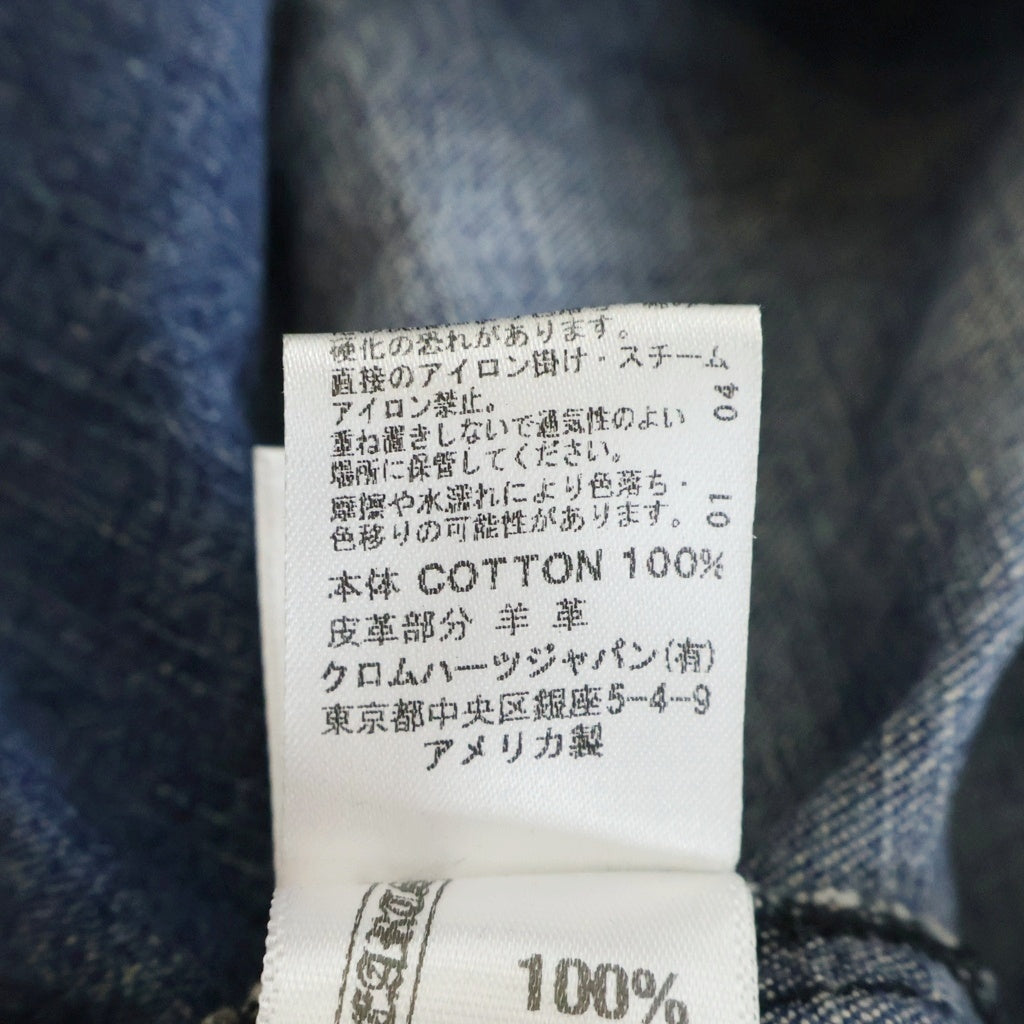CHROME HEARTS(クロムハーツ) DENIM WESTERN デニムウエスタン 袖クロスパッチ クロスボタン デニム長袖シャツ インディゴ