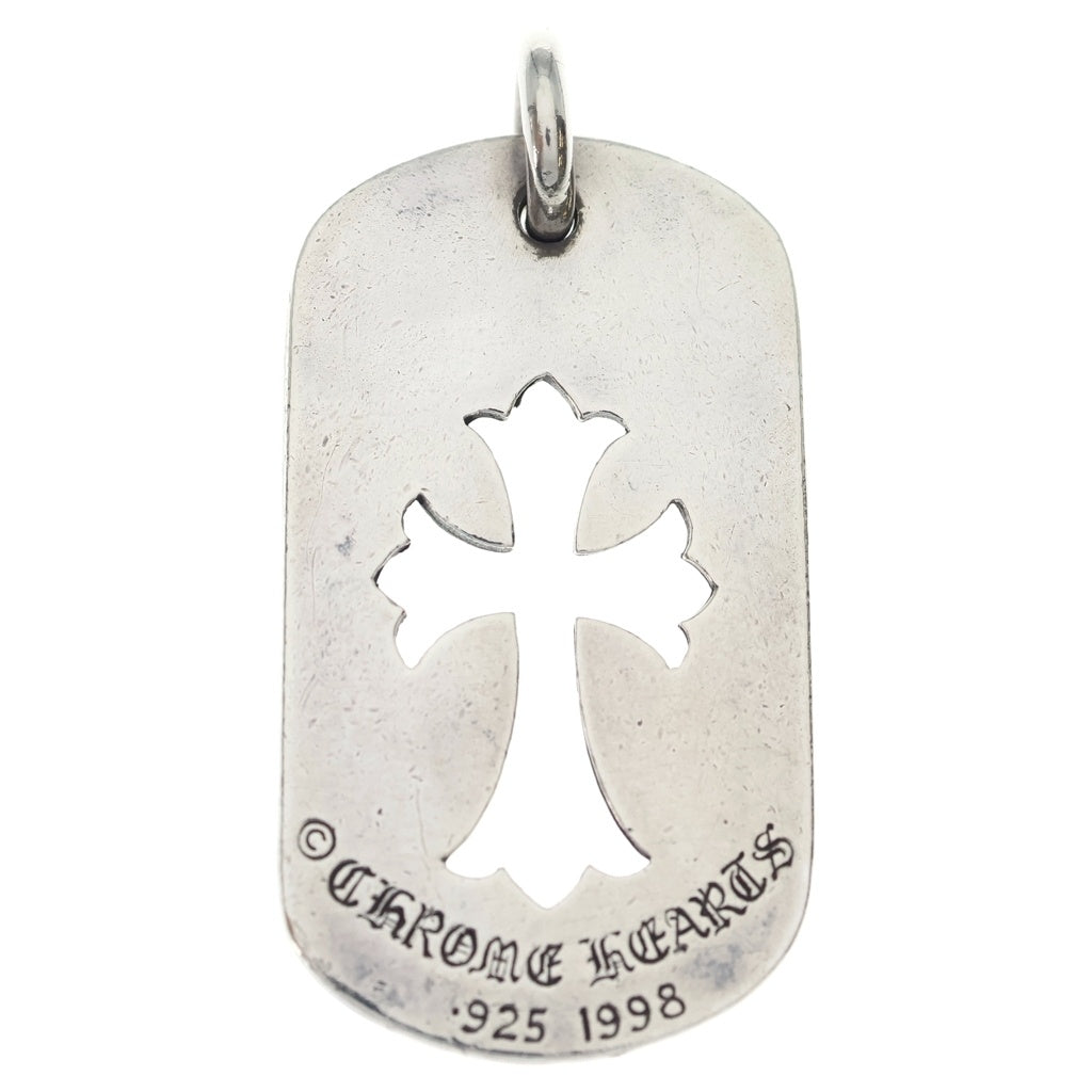 CHROME HEARTS(クロムハーツ) D TAG LRG CO CRS カットアウトクロスドッグタグ ラージ ペンダントトップ シルバー BCA239