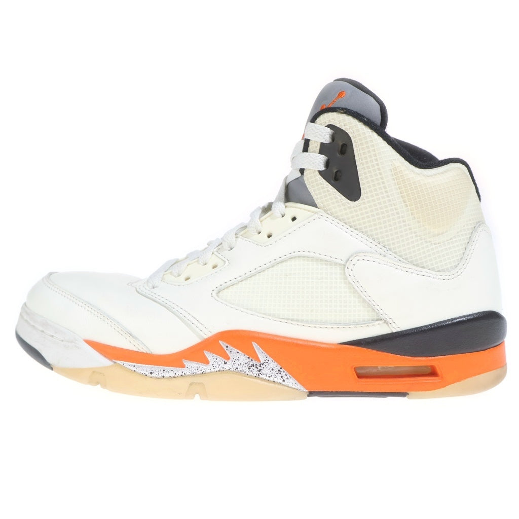 NIKE(ナイキ) AIR JORDAN 5 ORANGE BLAZE エアジョーダン5 オレンジ ブレイズ ミッドカットスニーカー ホワイト US8.5/26.5cm DC1060-100