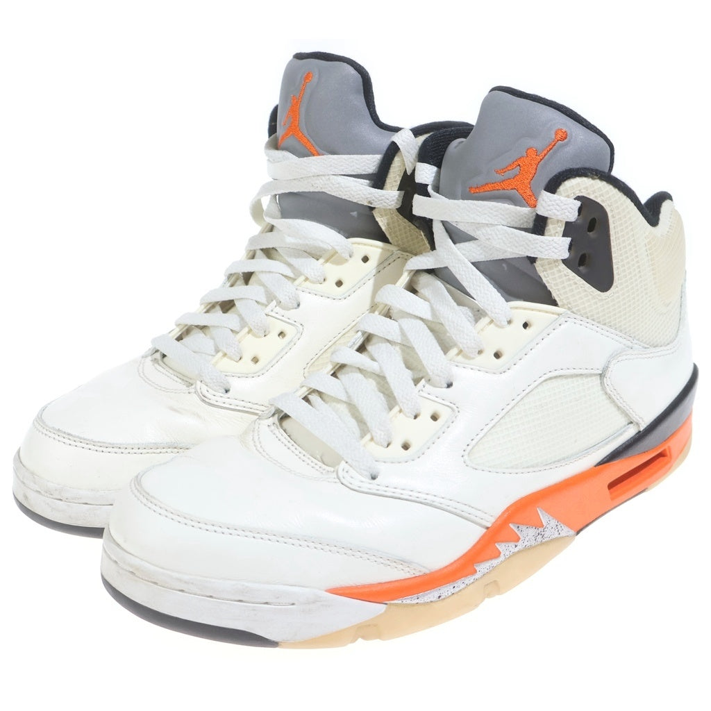 NIKE(ナイキ) AIR JORDAN 5 ORANGE BLAZE エアジョーダン5 オレンジ ブレイズ ミッドカットスニーカー ホワイト US8.5/26.5cm DC1060-100