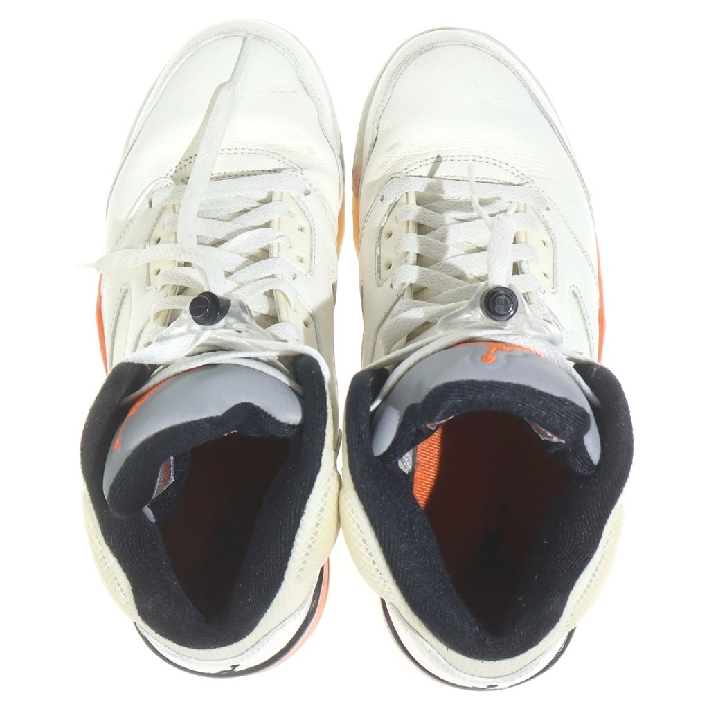 NIKE(ナイキ) AIR JORDAN 5 ORANGE BLAZE エアジョーダン5 オレンジ ブレイズ ミッドカットスニーカー ホワイト US8.5/26.5cm DC1060-100