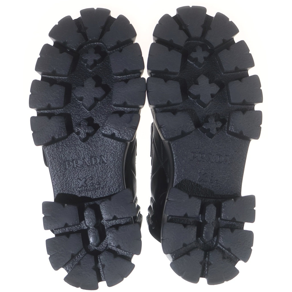 PRADA(プラダ) ナッパレザー ロゴ サンダル ブラック M13057 レディース