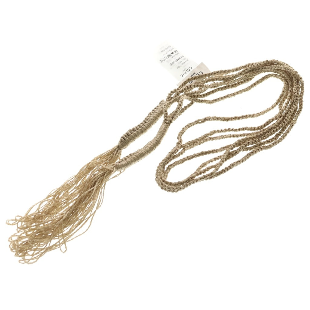 CELINE(セリーヌ) Triomphe Signature in Silk Crochet Scarf トリオンフ シグネチャー シルククロシェスカーフ ブラウン 2AJ84332V レディース