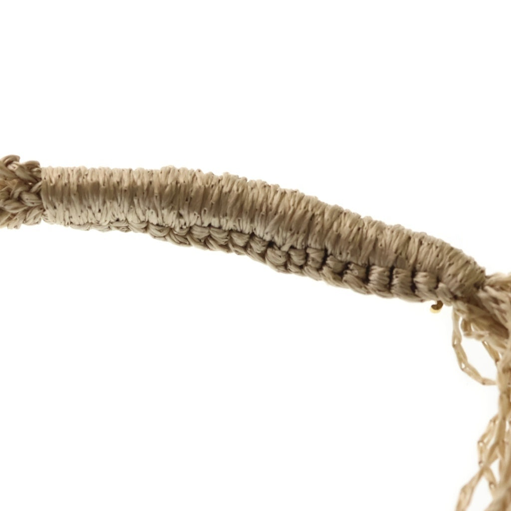 CELINE(セリーヌ) Triomphe Signature in Silk Crochet Scarf トリオンフ シグネチャー シルククロシェスカーフ ブラウン 2AJ84332V レディース
