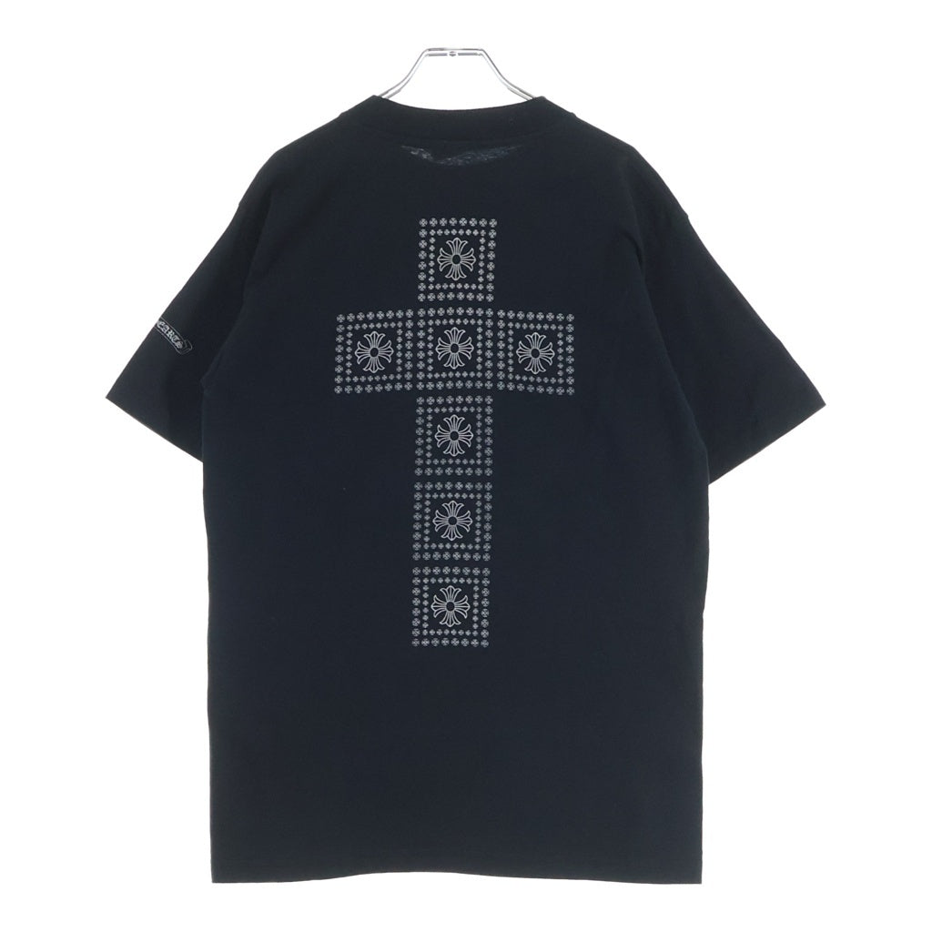 CHROME HEARTS(クロムハーツ) OLD Back CH Large Cross バックプリント 半袖Tシャツ カットソー ブラック