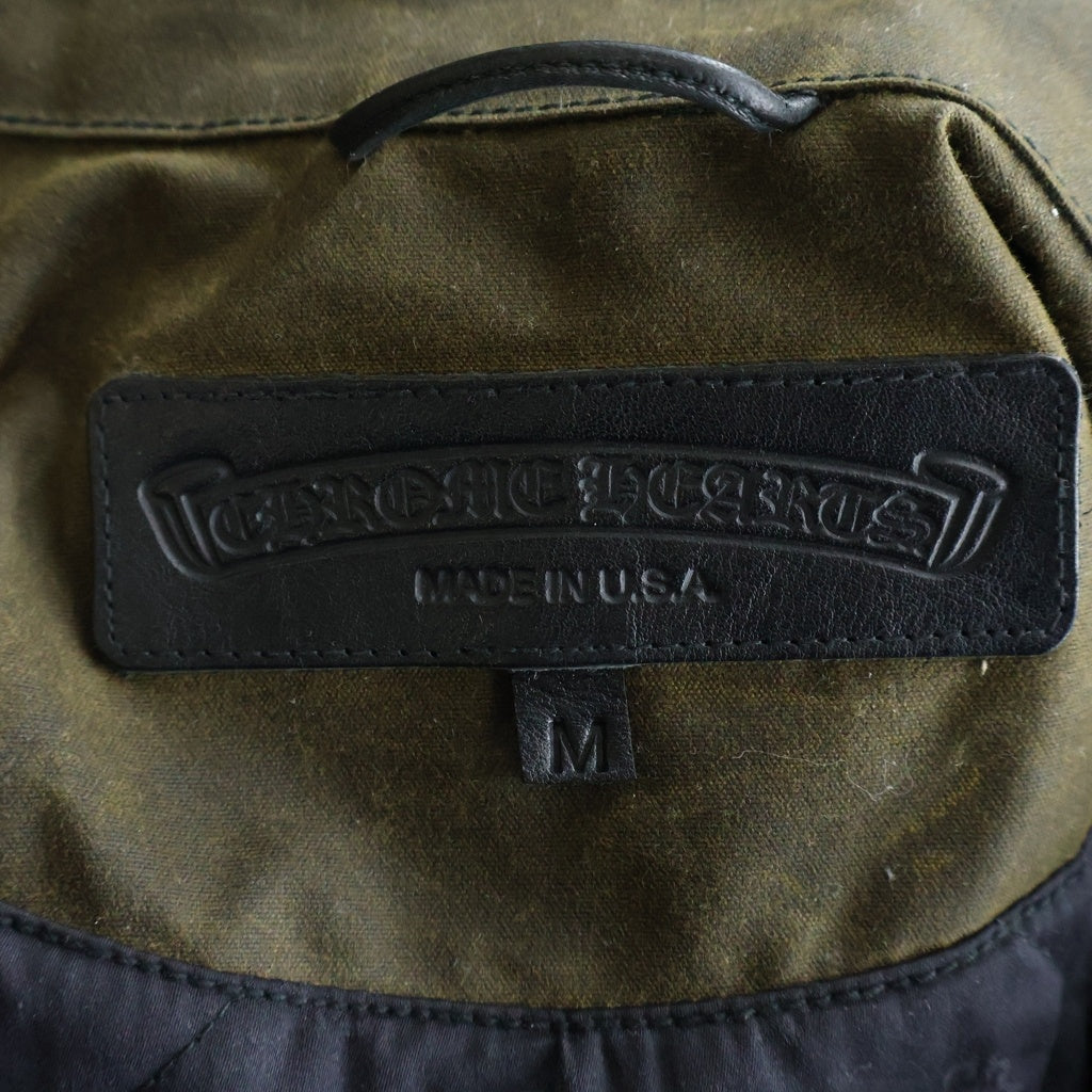 CHROME HEARTS(クロムハーツ) WHIPLASH クロスボールボタン オイル加工ジャケット カーキ