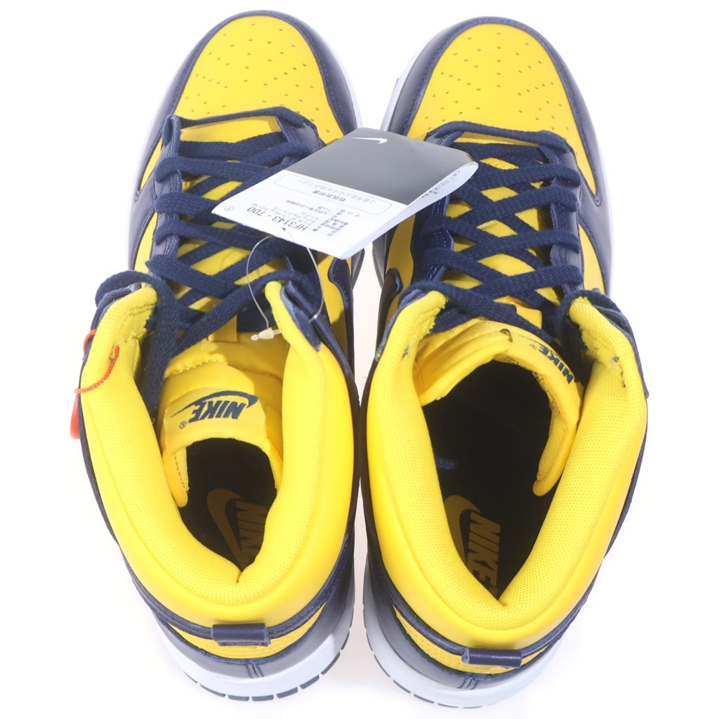 NIKE(ナイキ) DUNK HIGH RETRO SE MICHIGAN ダンク ミシガン ハイカットスニーカー イエロー/ネイビー US10/28cm HF3143-700