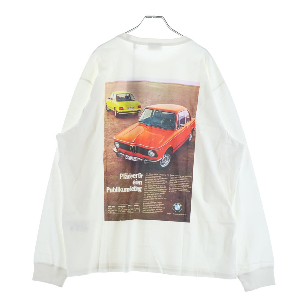 KITH(キス) ×BMW ロゴデザイン クルーネック カットソー 長袖Tシャツ ホワイト 22-070-060-0014-4-0