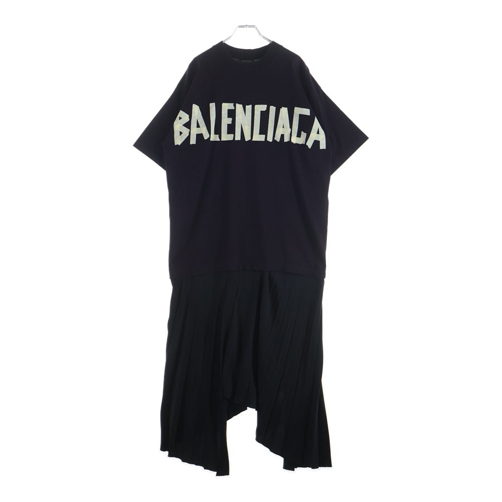 BALENCIAGA(バレンシアガ) TAPE TYPE テープタイプ ロゴデザイン ワンピース ブラック レディース 790651 TP038