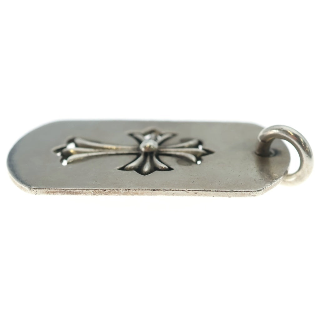 CHROME HEARTS(クロムハーツ) D TAG LRG TNY CRS カットアウトタイニーCHクロス ラージドッグタグ ネックレストップ シルバー BCA239