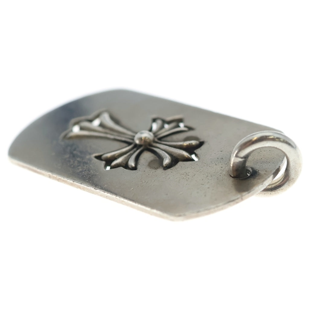 CHROME HEARTS(クロムハーツ) D TAG LRG TNY CRS カットアウトタイニーCHクロス ラージドッグタグ ネックレストップ シルバー BCA239