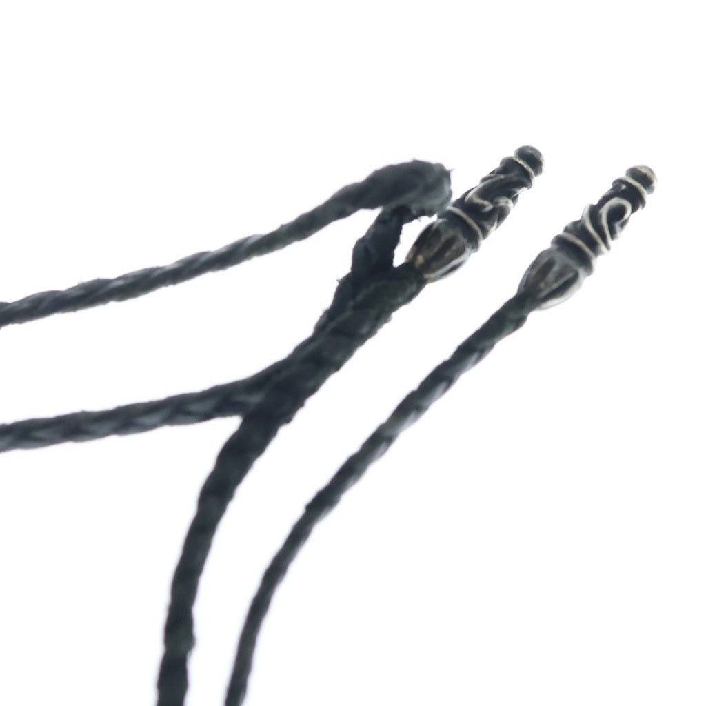 CHROME HEARTS(クロムハーツ) LEATHER BRAID スクロールレザーブレード シルバーネックレス