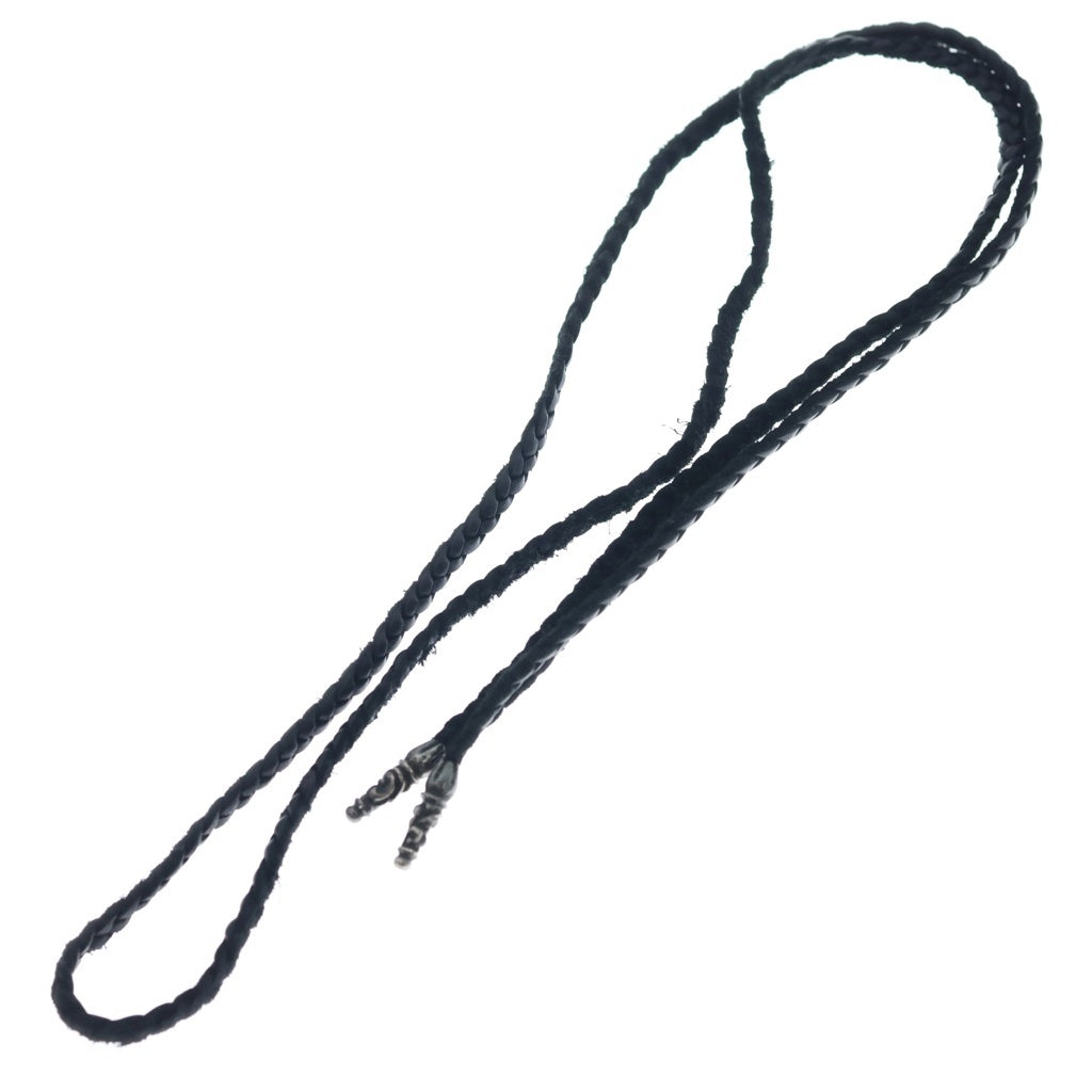 CHROME HEARTS(クロムハーツ) LEATHER BRAID スクロールレザーブレード シルバーネックレス