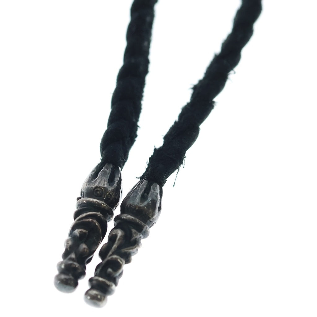 CHROME HEARTS(クロムハーツ) LEATHER BRAID スクロールレザーブレード シルバーネックレス