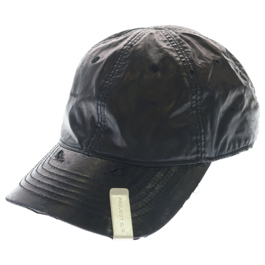 PROJECT G/R(プロジェクトジーアール) Money Clip Coated Cap マネークリップ コーティングキャップ 帽子 ブラック