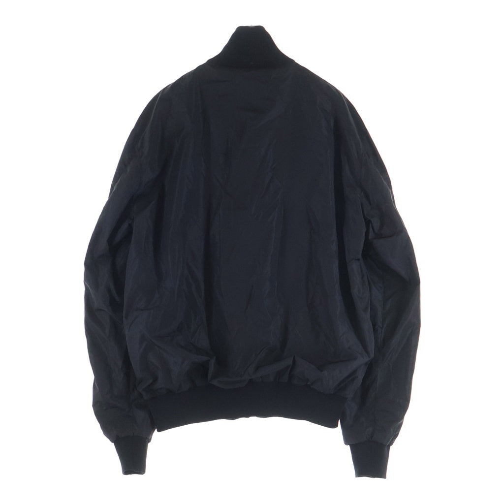 PRADA(プラダ) REVERSIBLE WOOL AND RE-NYLON JACKET リバーシブル ウール リーナイロン ログパッチ ジップアップ ジャケット ブラック UMC096 S192 1UPF