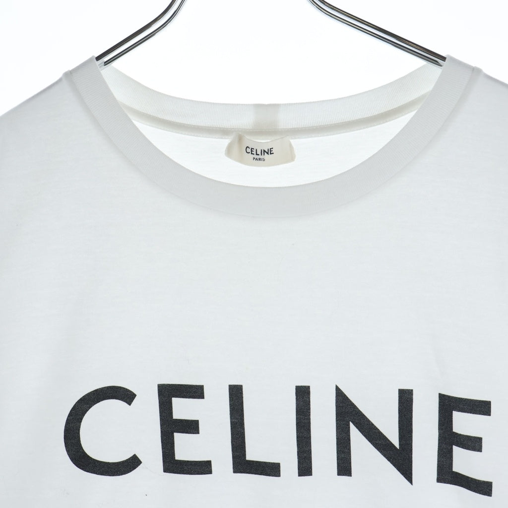 CELINE(セリーヌ) ロゴプリント 半袖Tシャツ カットソー ホワイト 2X681671Q01CC