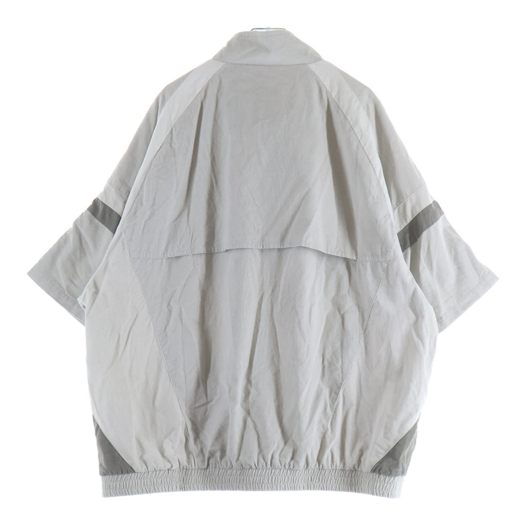KITH(キス) 22SS MIXED MICRO CORD LINDEN RETRO QUARTZER ZIP マイクロコーデュロイ クオータージップトップ グレー KHM030650