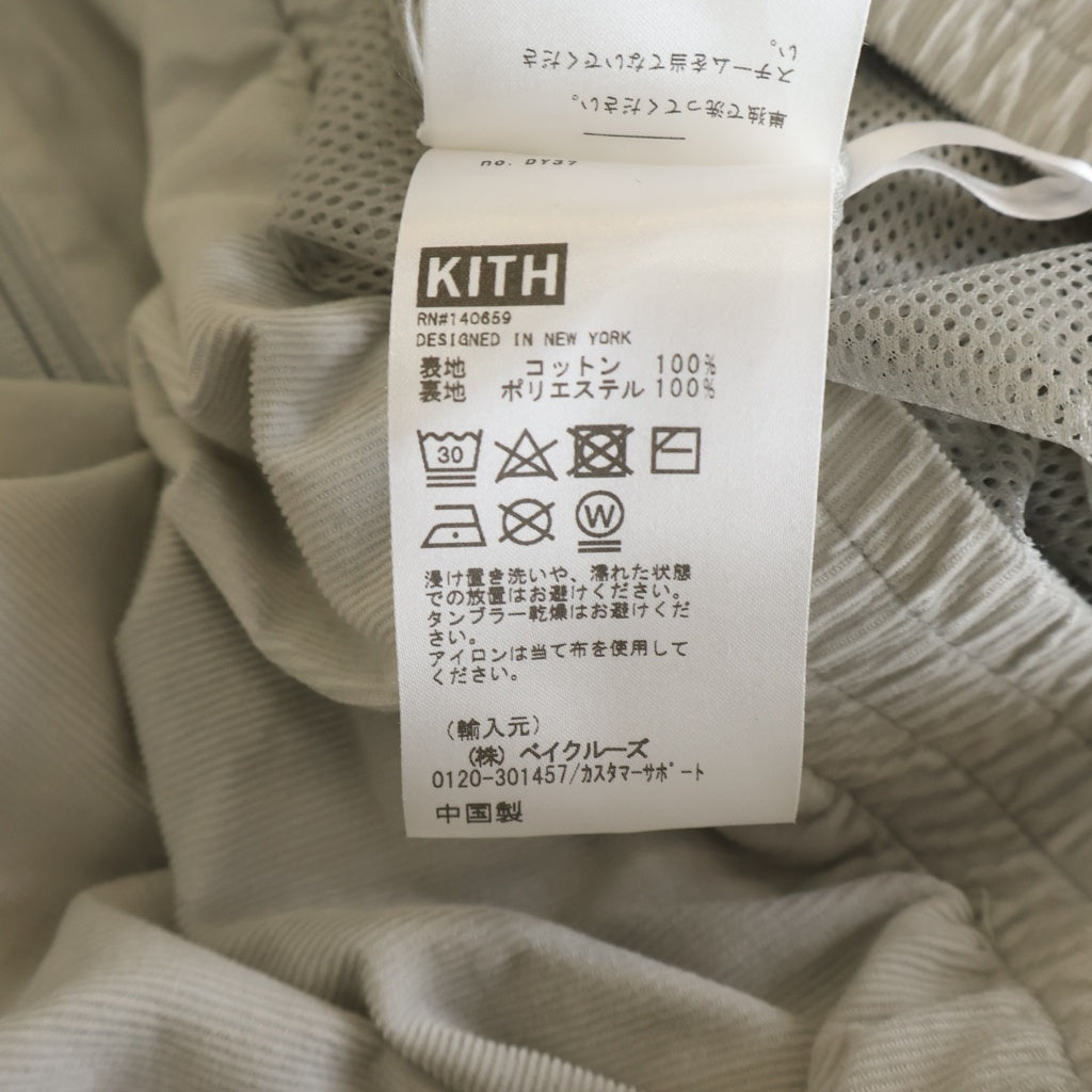 KITH(キス) 22SS MIXED MICRO CORD LINDEN RETRO QUARTZER ZIP マイクロコーデュロイ クオータージップトップ グレー KHM030650