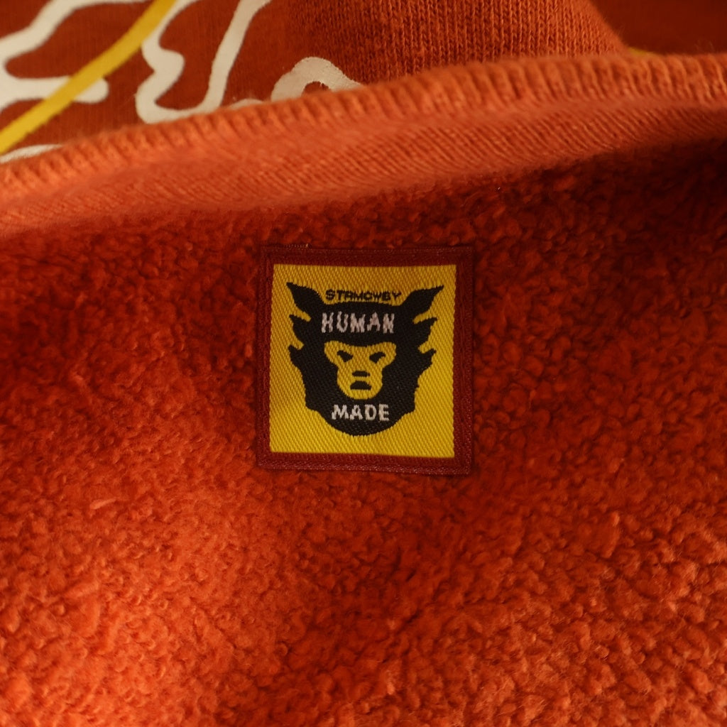 HUMAN MADE(ヒューマンメイド) 24SS DRAGON SWEATSHIRT ドラゴン ロゴデザイン クルーネック スウェット トレーナー オレンジ