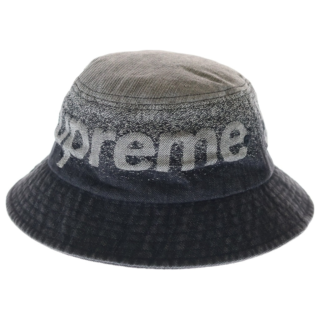 SUPREME(シュプリーム) 22SS Fade Jacquard Denim Crushe フェードジャガード デニムバケットハット 帽子 ブラック