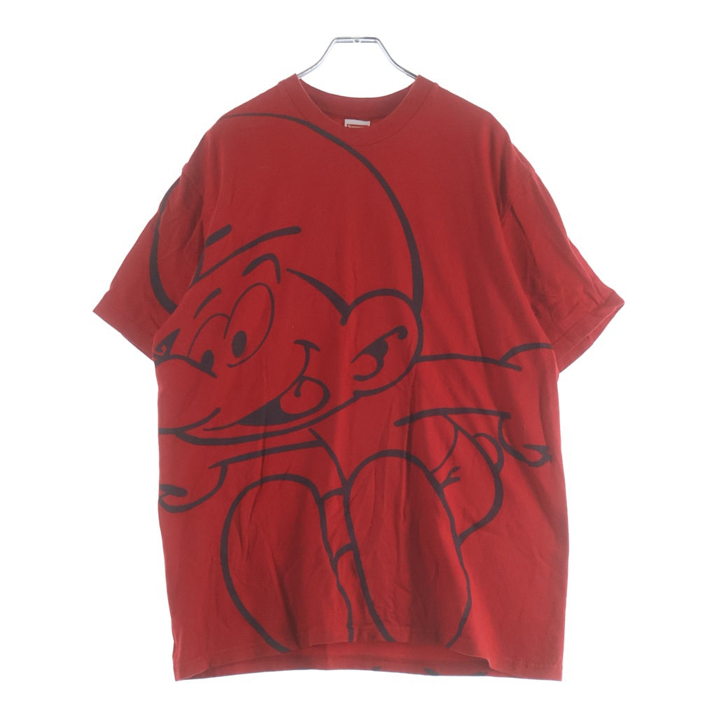 SUPREME(シュプリーム) 20AW Smurfs Tee スマーフ キャラクター バック ロゴ Tシャツ カットソー レッド