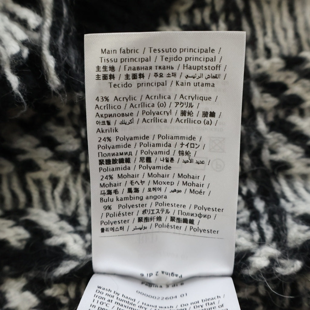 RED VALENTINO(レッド ヴァレンティノ) ジャガード刺繍 モヘア ポンチョ ブラック レディース