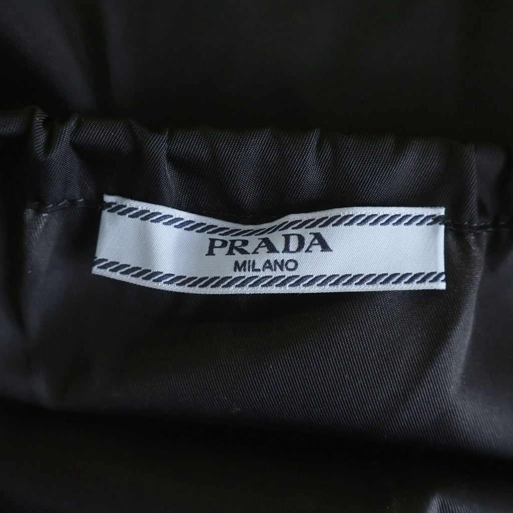 PRADA(プラダ) Re-Nylon トライアングルロゴ リナイロン ミニスカート ブラック 21Y004 レディース