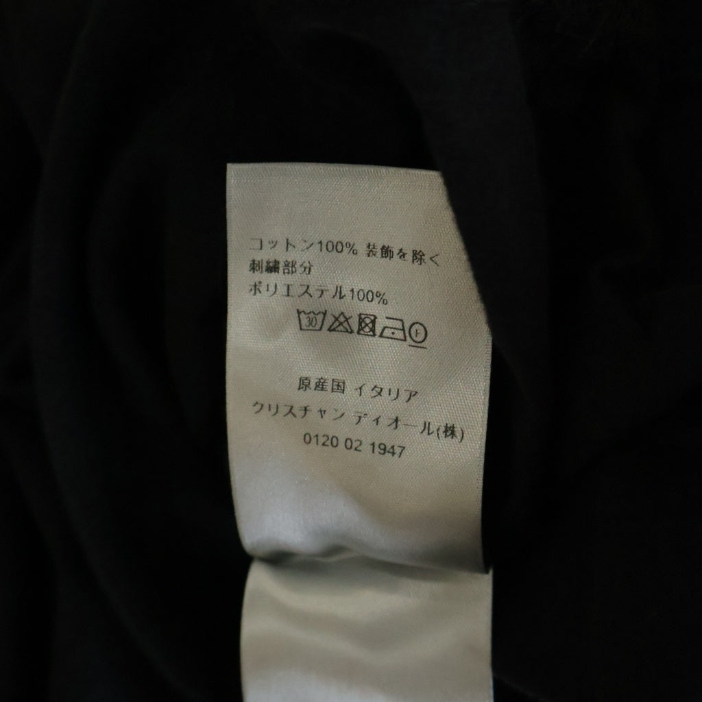 Christian Dior(クリスチャンディオール) 22AW ロゴ刺繍半袖Tシャツ カットソー ブラック 243J685A0677