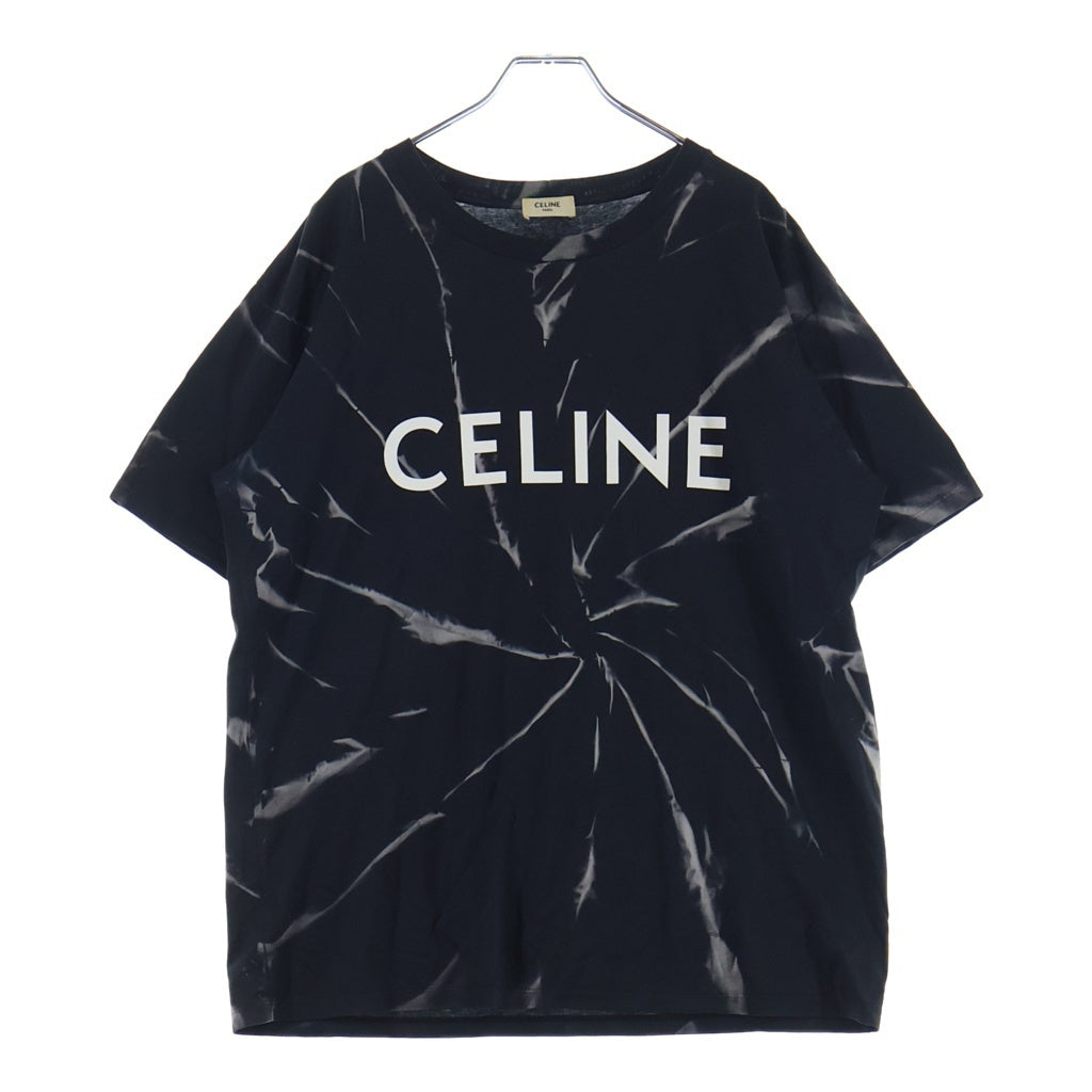CELINE(セリーヌ) 21AW タイダイロゴプリント 半袖Tシャツ カットソー ブラック 2X820643O