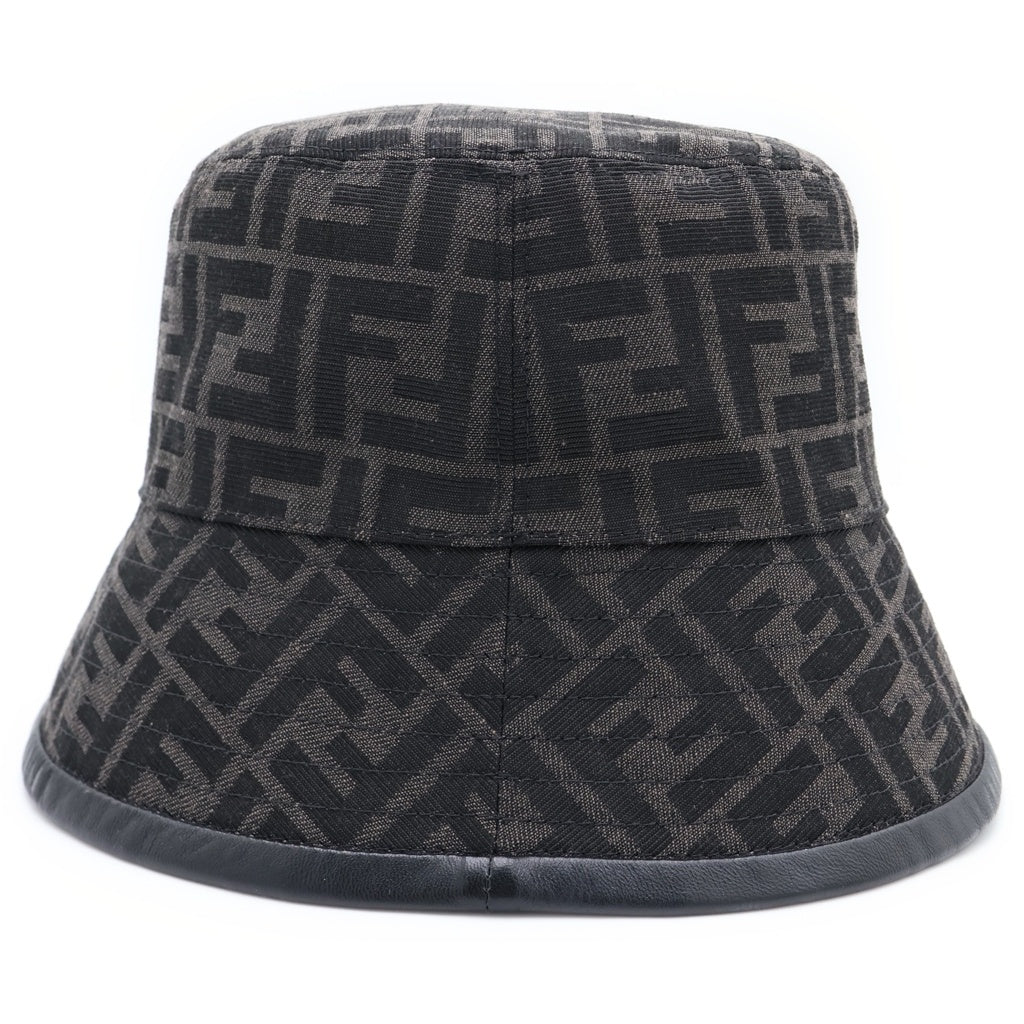 FENDI(フェンディ) ズッカ柄 FFロゴ バケットハット 帽子 ブラウン 65069990