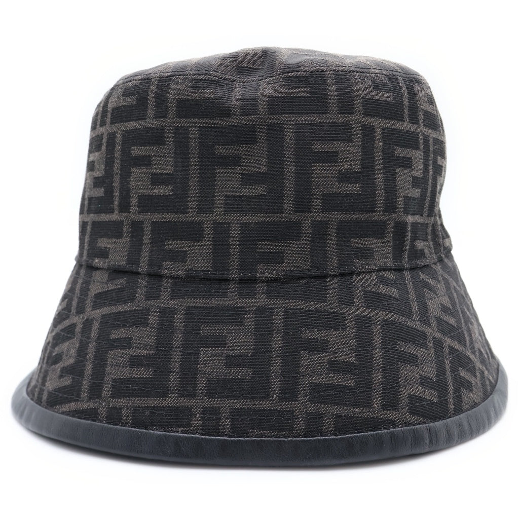 FENDI(フェンディ) ズッカ柄 FFロゴ バケットハット 帽子 ブラウン 65069990