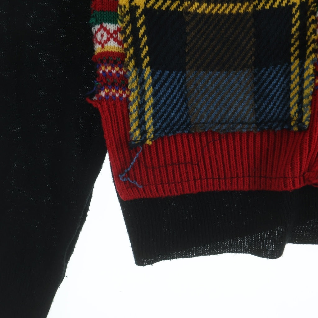 COMME des GARCONS HOMME PLUS(コムデギャルソンオムプリュス) Mixed-media knit top ドッキングデザインニット マルチ AZ-T095