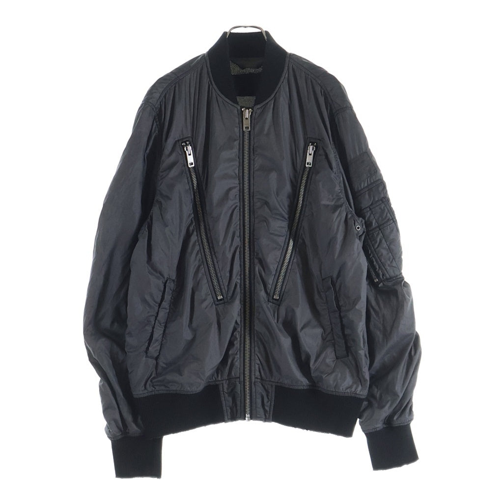 DIESEL(ディーゼル) Nylon Zip Up Jacket ナイロンジップアップジャケット アウター グレー