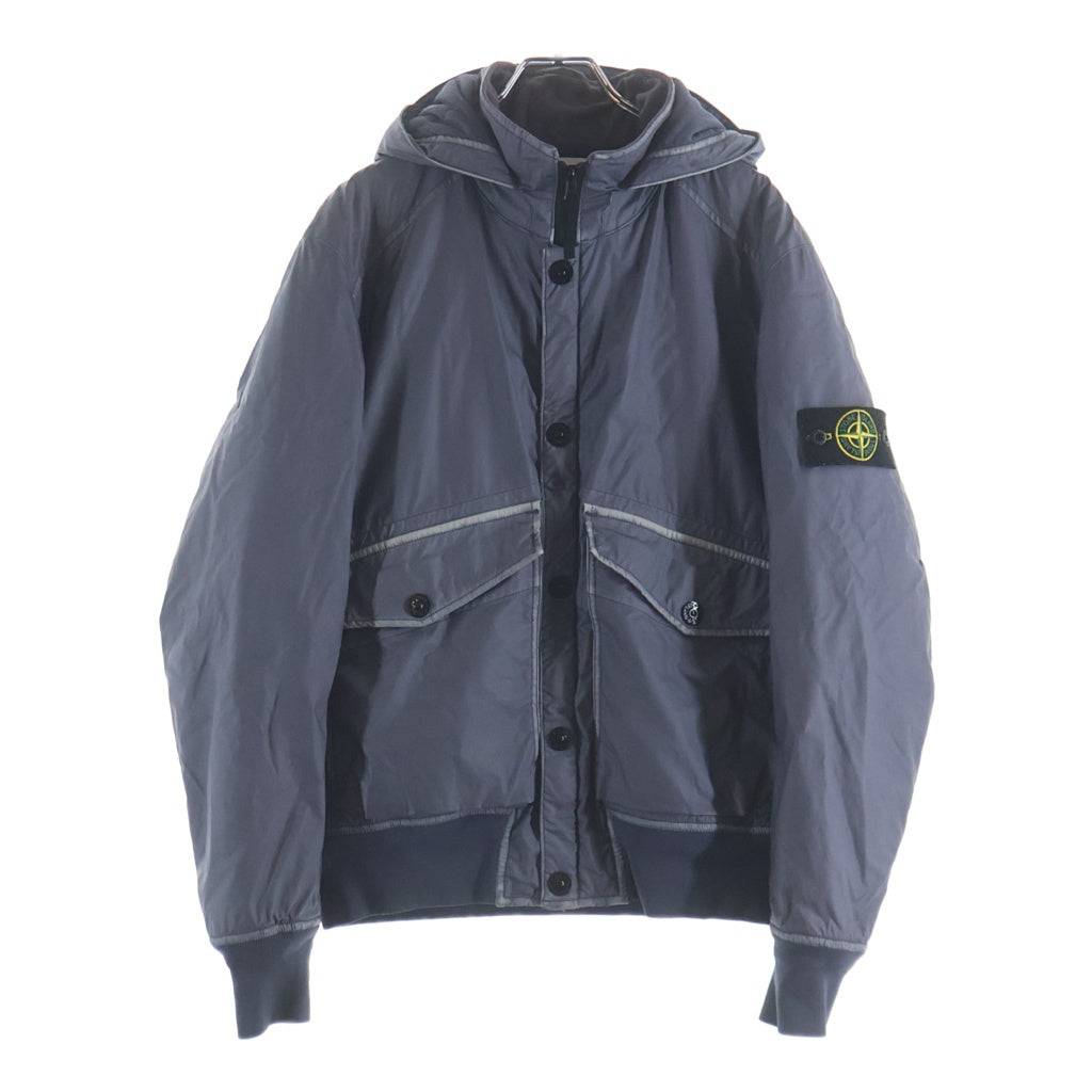 STONE ISLAND(ストーンアイランド) MUSSOLA GOMMATA ムッソラ ゴムマータ ガーメントダイ フーデッド ジップアップ ナイロンジャケット パープル 631542930