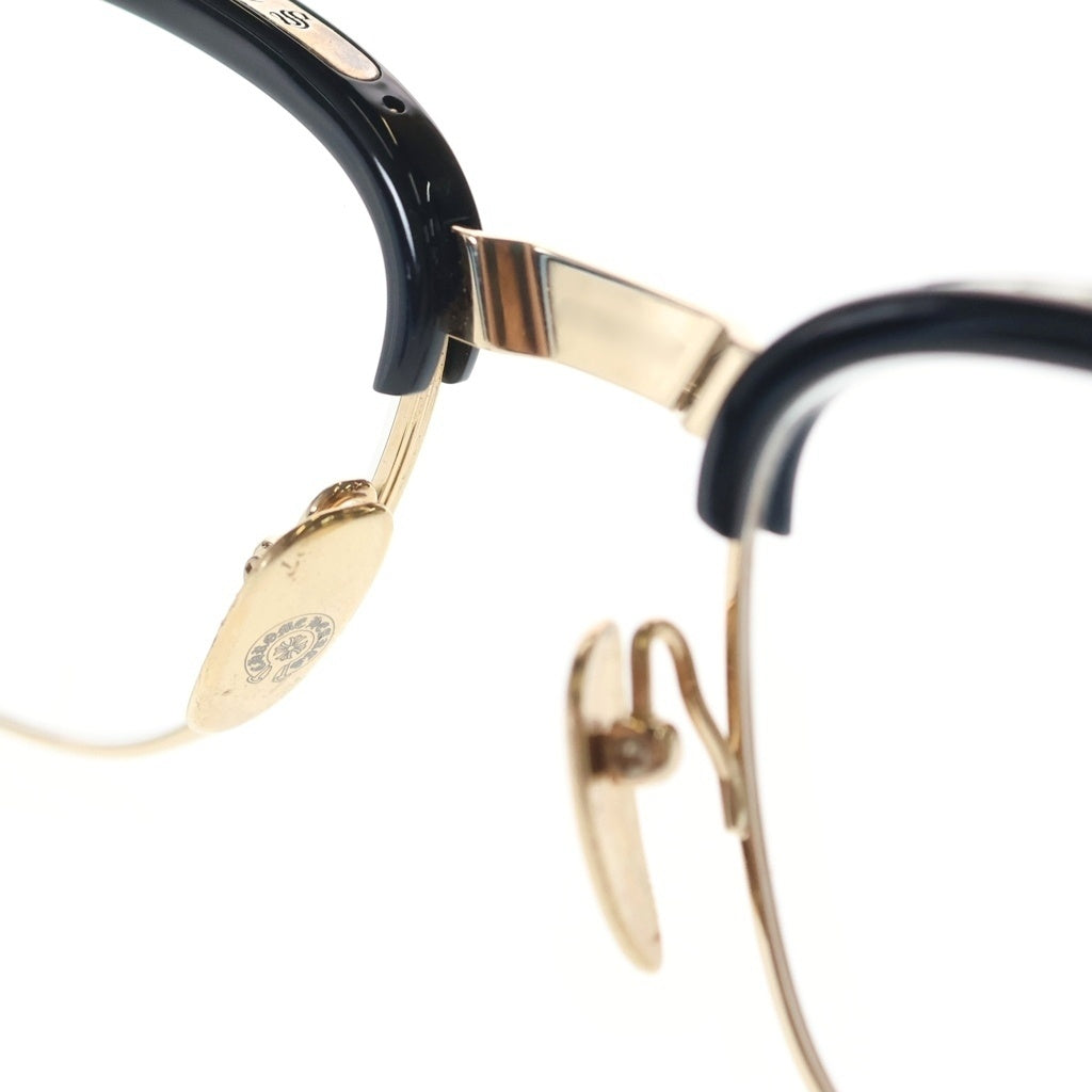 CHROME HEARTS(クロムハーツ) BONENNOISSEUR 2 ボーネノワスール 2 テンプルCHクロス サングラス メガネ ブラック/ゴールド