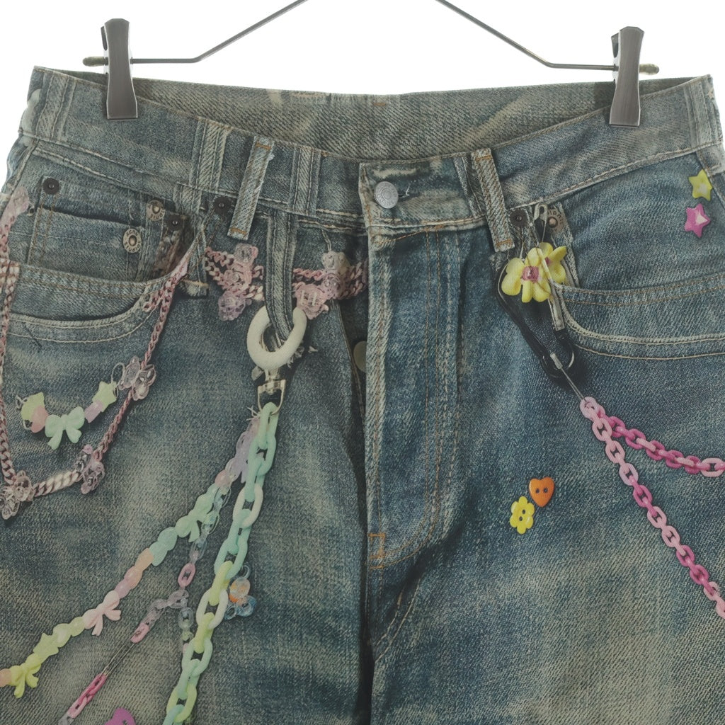 Acne Studios(アクネ ストゥディオズ) Denim shorts - loose fit トロンプルイユ ハーフデニムパンツ ショーツ インディゴ BE0179