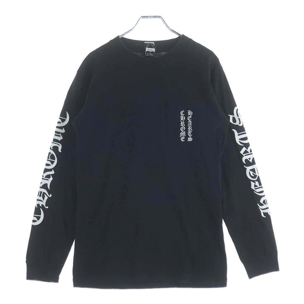 CHROME HEARTS(クロムハーツ) OLD CH SCROLL LOGO L/S TEE スクロールロゴ アームプリント 長袖Tシャツ ブラック