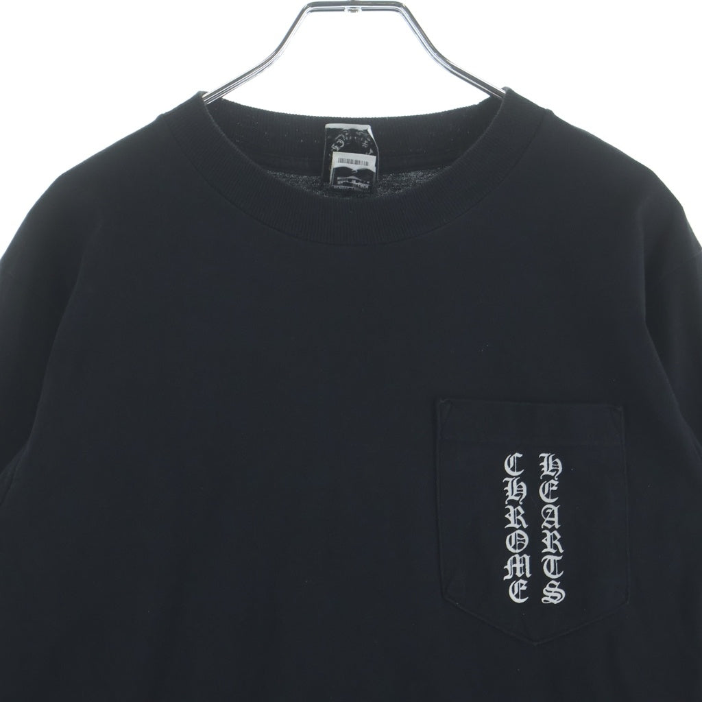 CHROME HEARTS(クロムハーツ) OLD CH SCROLL LOGO L/S TEE スクロールロゴ アームプリント 長袖Tシャツ ブラック