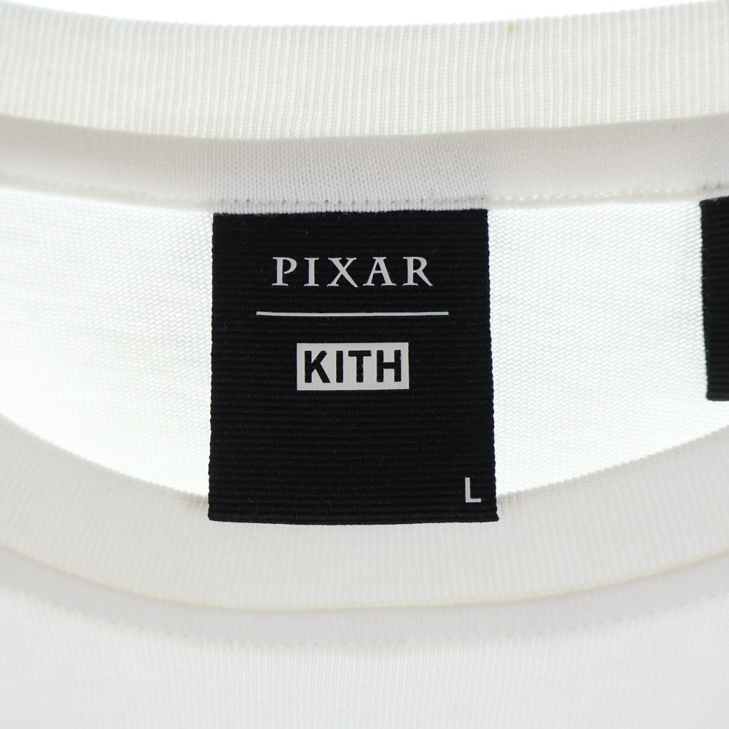 KITH(キス) ×PIXAR ピクサー フロントロゴデザイン クルーネック カットソー 長袖Tシャツ ホワイト 22-070-060-0100-4-0