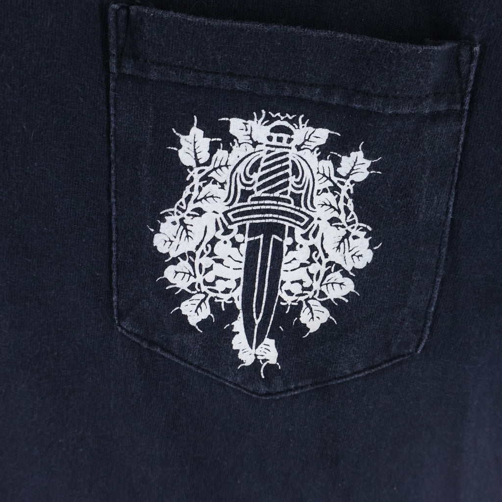 CHROME HEARTS(クロムハーツ) OLD VINE DAGGER LOGO S/S TEE オールド ヴァインダガーロゴプリント Tシャツカットソー ブラック